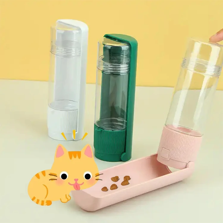 Portable Food & Water Carrying Pet Supplies HIPS Material Dog & Cat Water Cup For Pet Raising