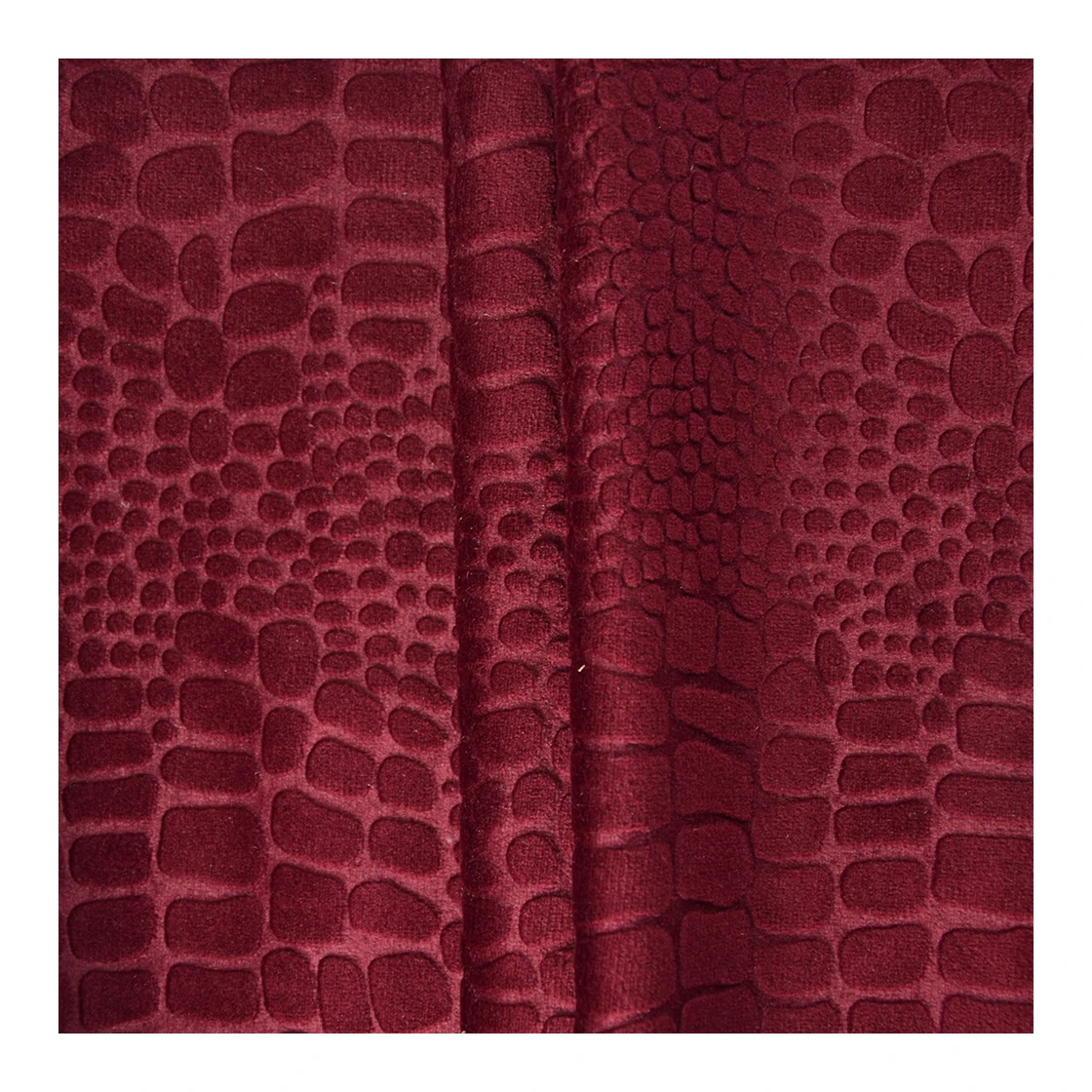 Классическая красная велюровая ткань 3D тисненая голландская бархатная обивочная