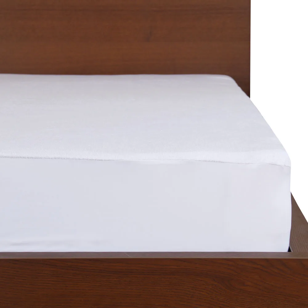 new trend white color bamboo terry breathable waterproof mattress protector for home use