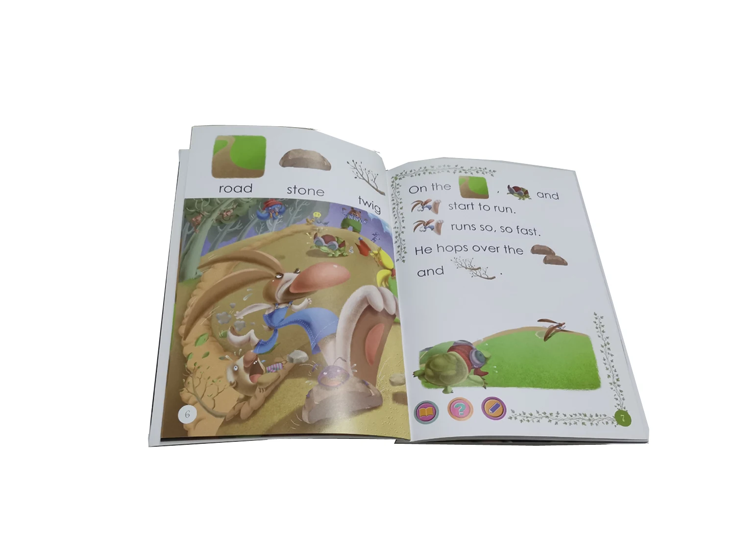 English kids bedtime picture story audio book with digital pen of The Tortoise and the Hare