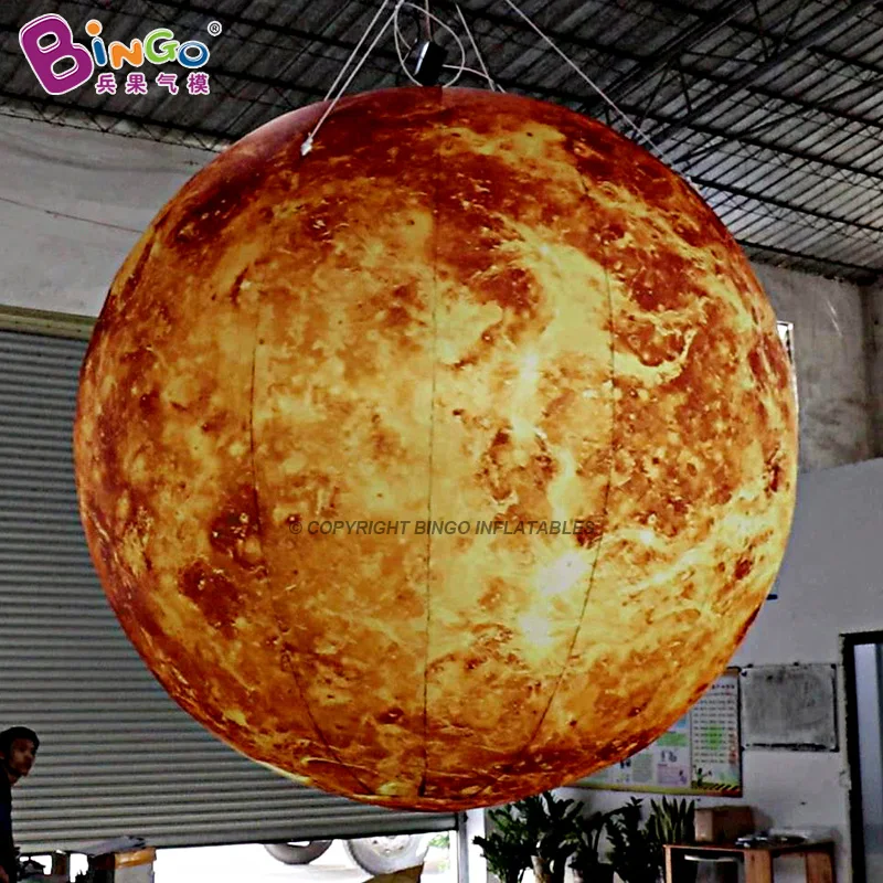 Planets Inflatables Led Lighting Large Inflatable Moon Venus Ball Led Giant Inflatable Hanging Planet Balloon