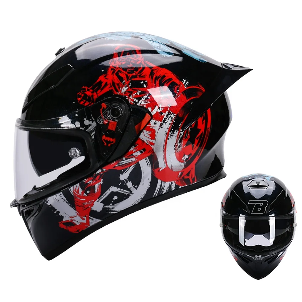 Motorcycle Accessories Motorcycle Safety Helmets ABS Full Face Double lens racing cross country  helmet DOT approved Helmet