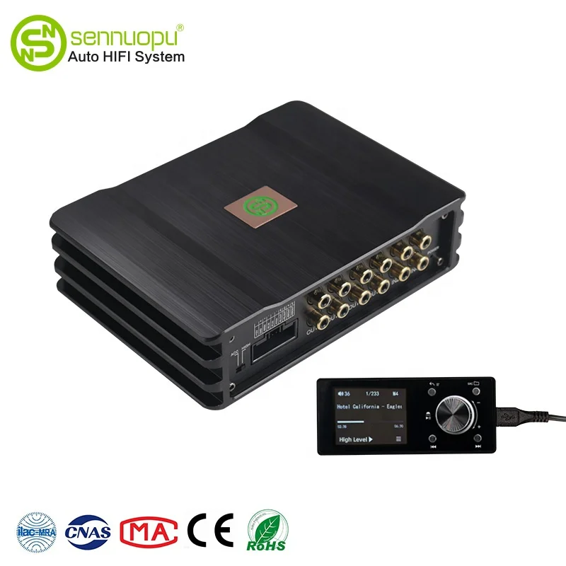 Sennuopu Amplificadores Processor Power Car Amplifier 4 Channel Dsp Amplifier Black Universal Aluminium Alloy 20 - 20000 Hz 1KG