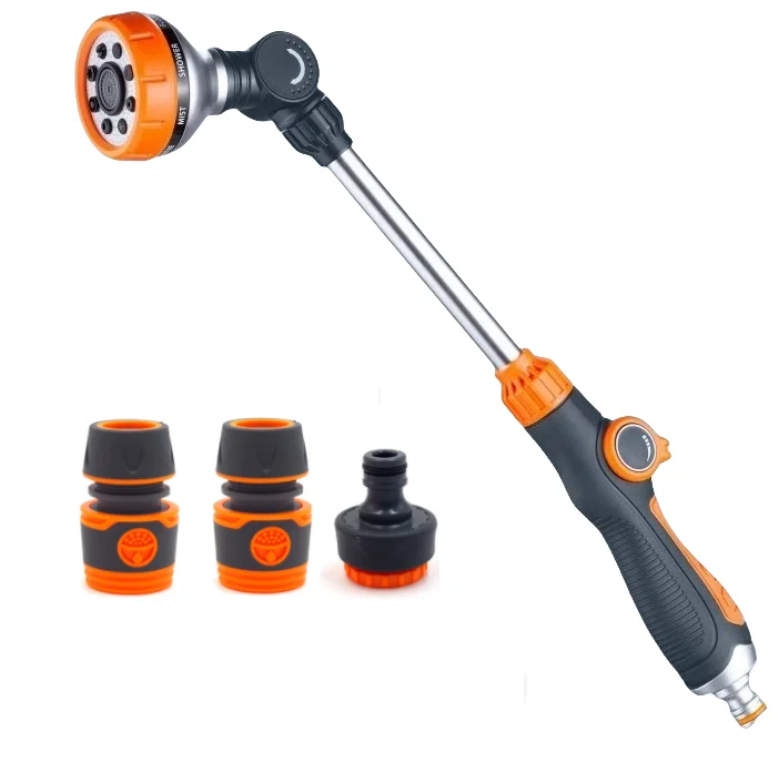 Long Hose Nozzle Sprayer Garden Hose Wand Watering Wand With 8 Watering Patterns