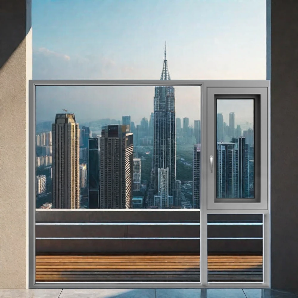 New design Seamless welding window balcony soundproof windows design in pakistan aluminum casement swing picture windows