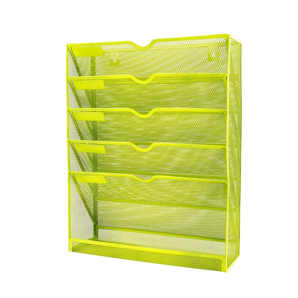 High Quality Metal Mesh Wall File Holder Chinese Factory Best Price Wall Mount Magazine Rack Hanging Mail Organizer Office Use