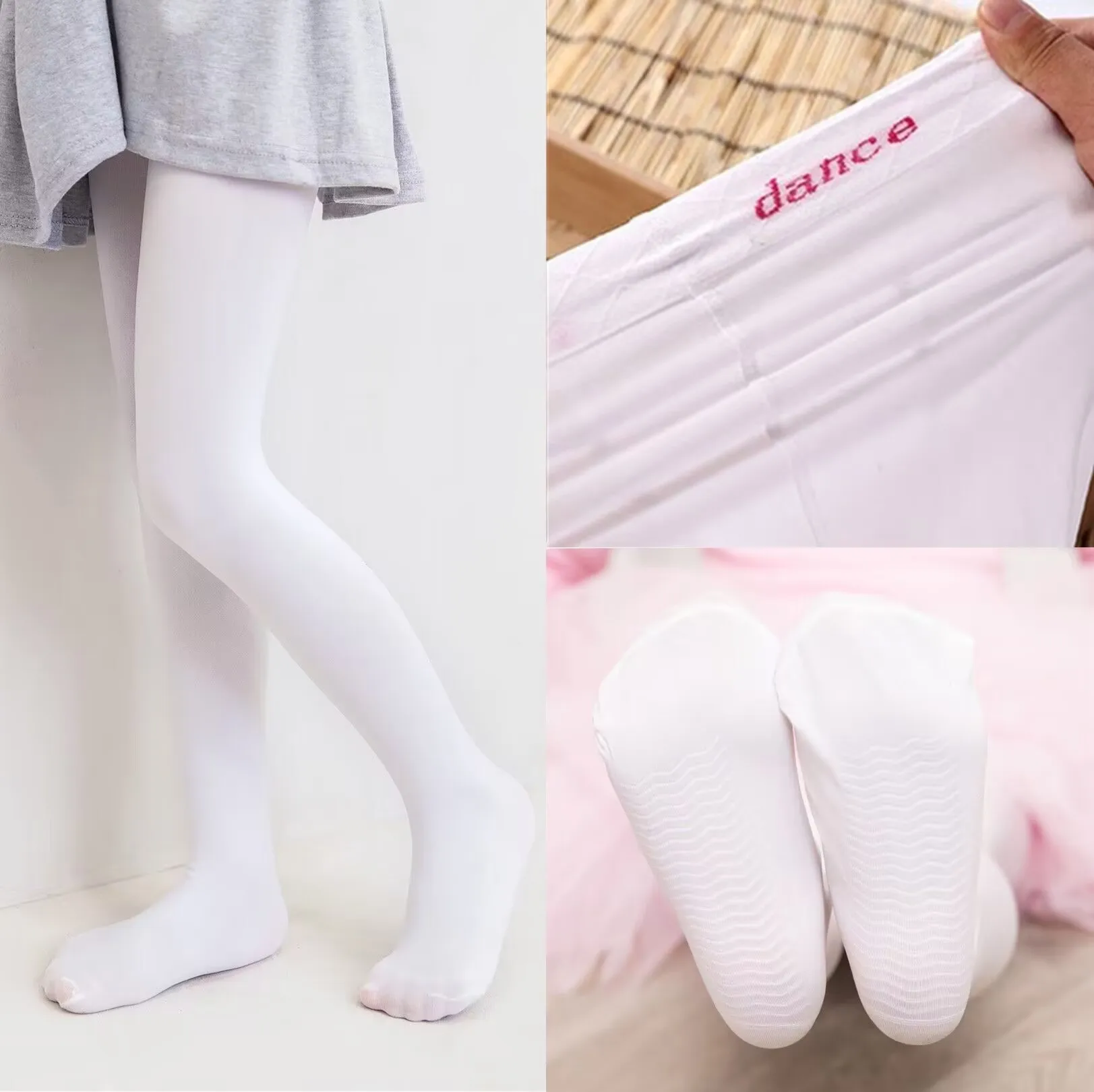 Wholesale Kids Pantyhose Ballet Dance Tights Fashion Letter Solid Color Velvet Students Girls Stockings Pantyhose