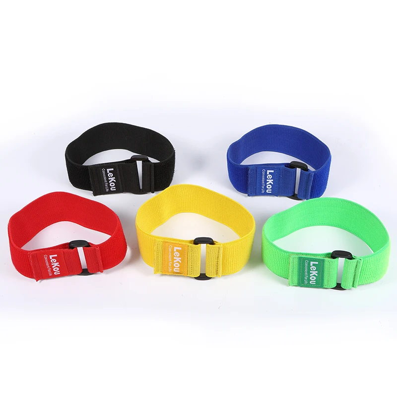 high quality  wholesale heavy duty buckle adjustable elastic hook and loop cable tie strap