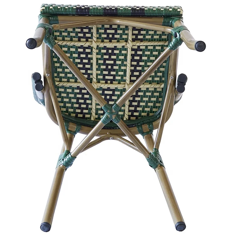 Плетеный стул для бистро, обеденный стул для улицы в Париже