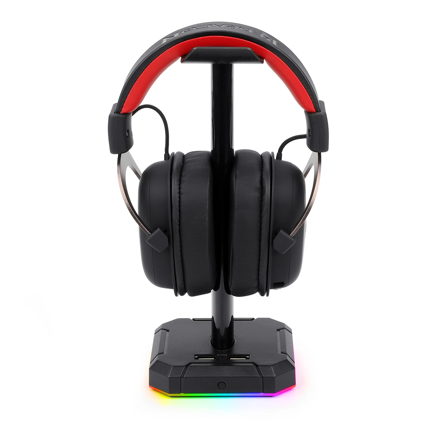 RGB backlight Gaming Headset Stand with USB Hub   Headphone Holder Desktop Earphone Display Stand