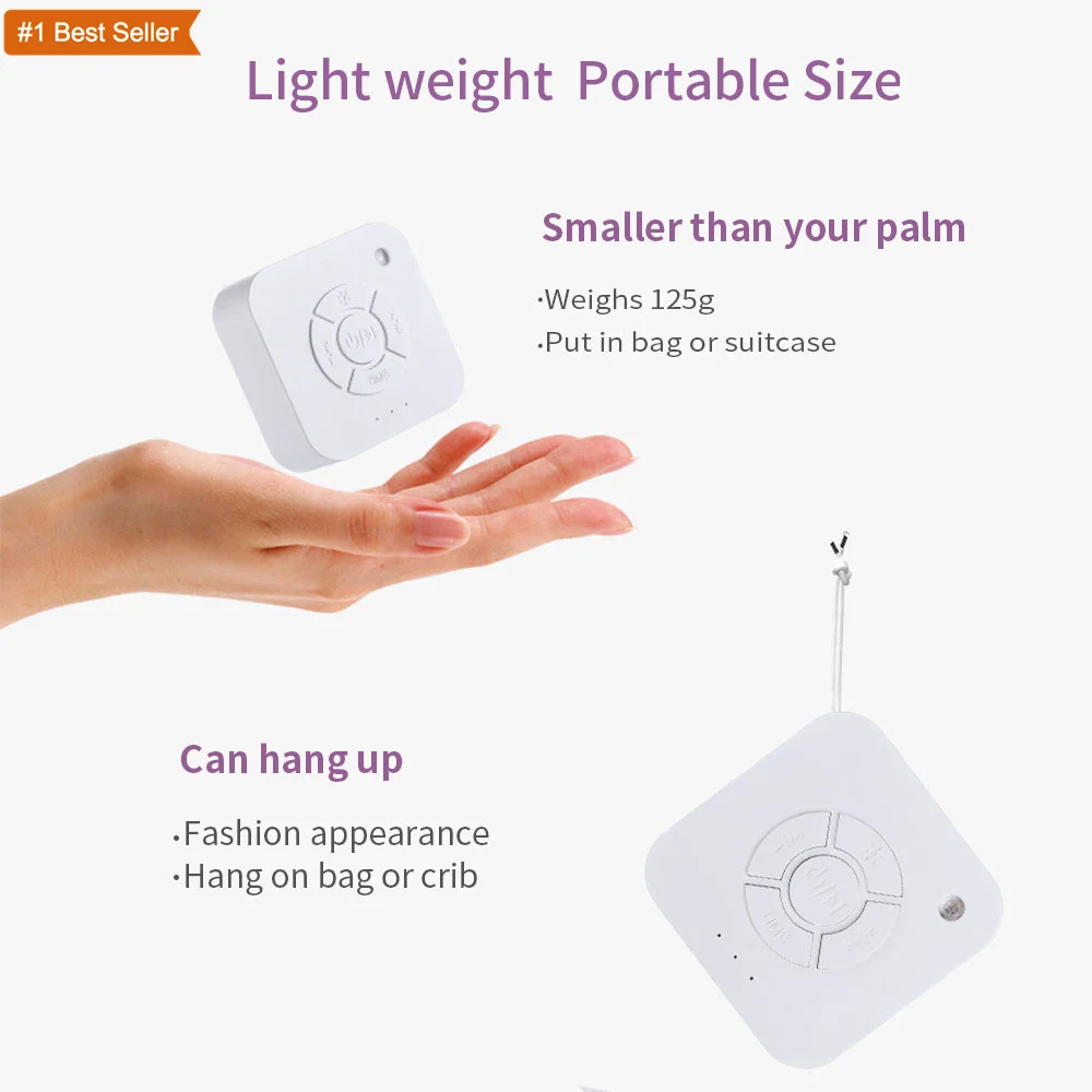Jumon Portable White Noise Machine Baby Sleeps Sound White Noise Sleep Machine