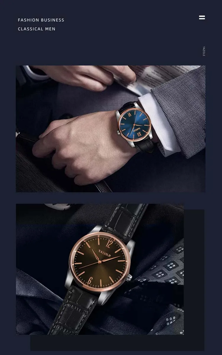 YAZOLE 542 fashion china mens quartz watch 2021 PU leather strap waterproofing analog display Simple Casual relogio musculino
