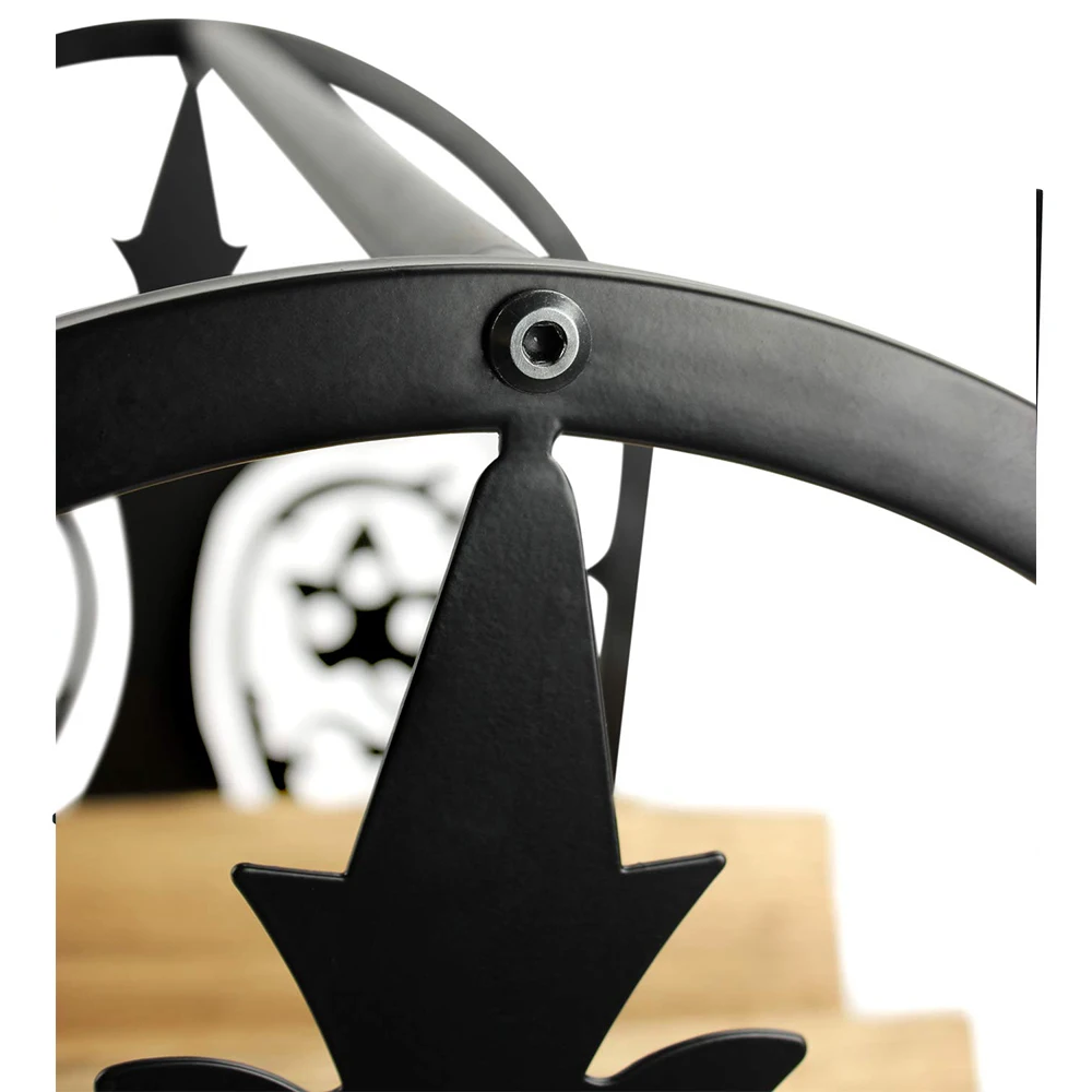 Firewood Rack Portable Fireplace Metal Holder Black Heavy Duty Storage