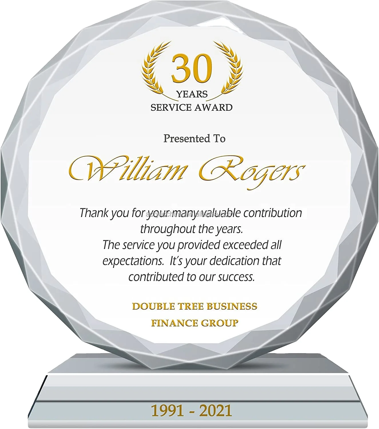 Factory price Custom LOGO Acrylic Sublimation Blank Trophy Award With/Without Base