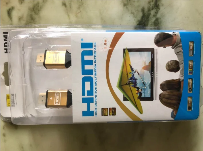 Высокоскоростная передача на заказ от оригинального производителя кабель HDMI «штырь-штырь» с поддержкой 3D 4K 1080P позолоченный шнур 1 8 м аудио и