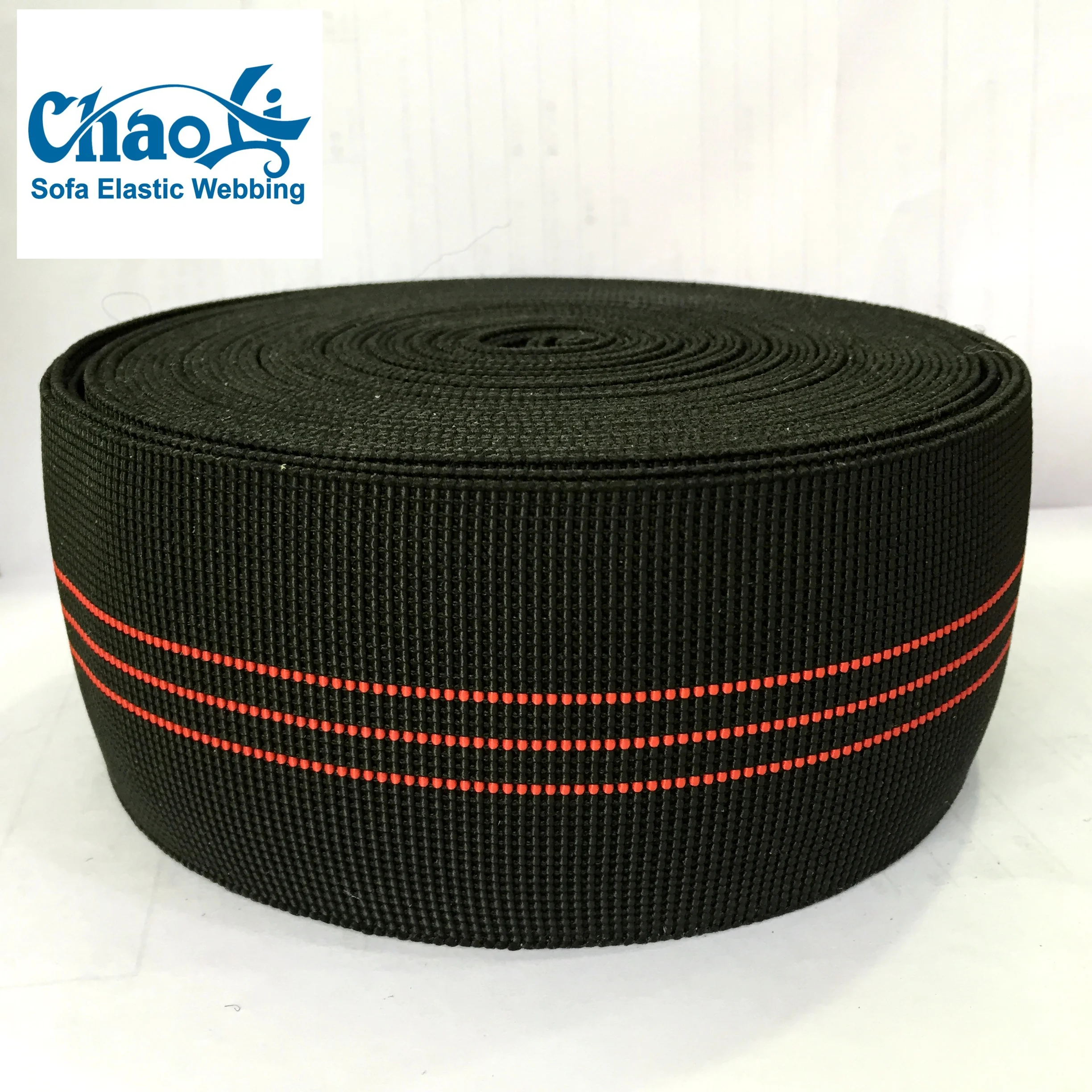 70mm black Sofa elastic webbing for seat