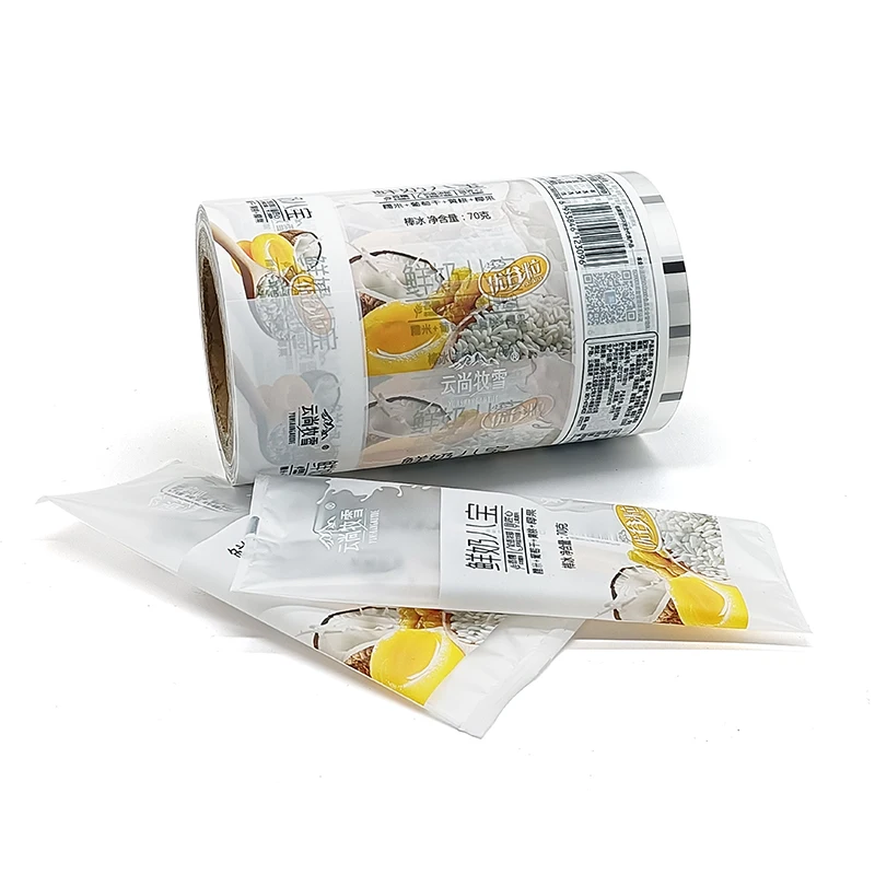 Automatic Plastic Film Roll Packaging Bags For Food Popsicle Wrapper Packaging With Window