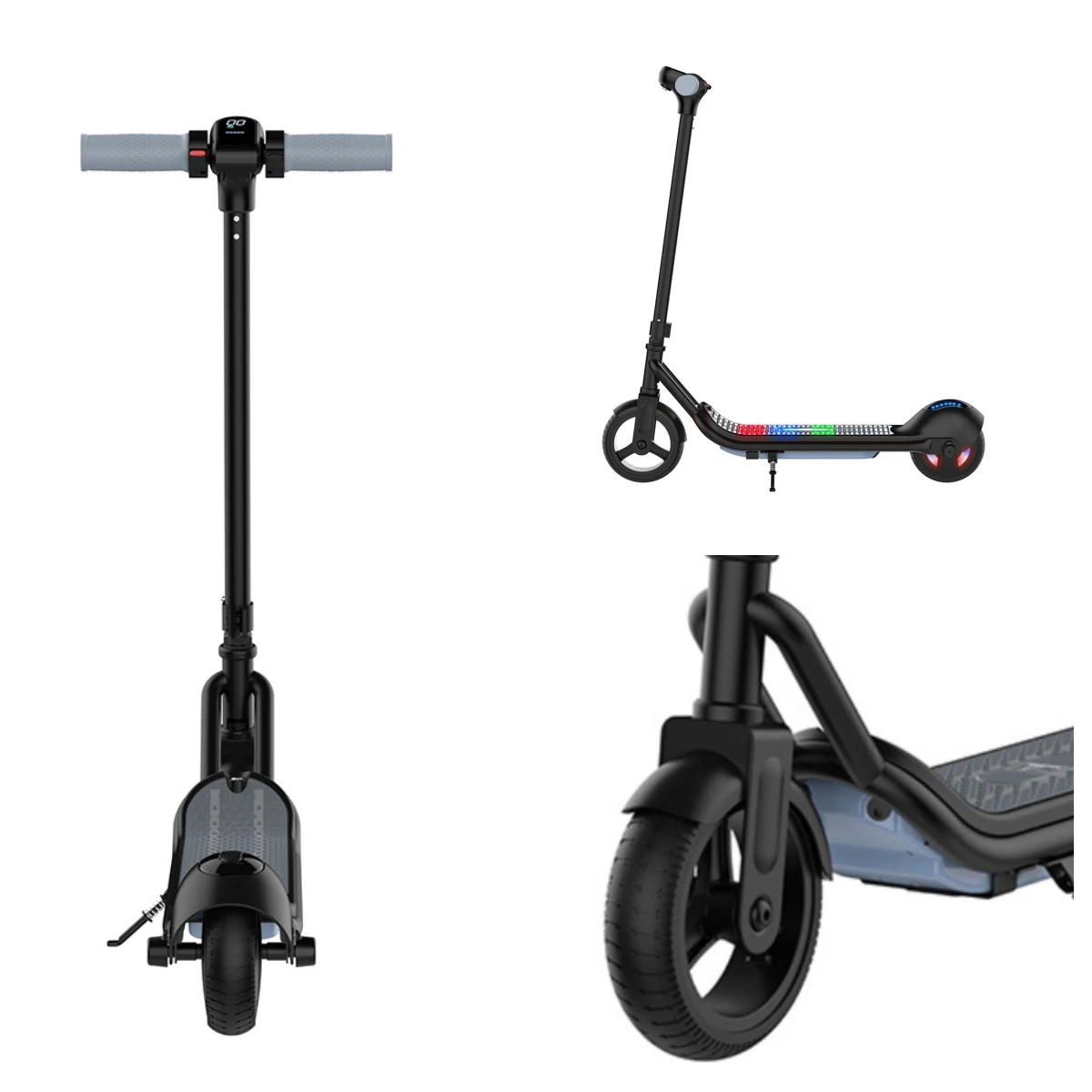 Europe USA Warehouse Drop Shipping top quality LED display screen 24v 110w children electric scooter with music speaker