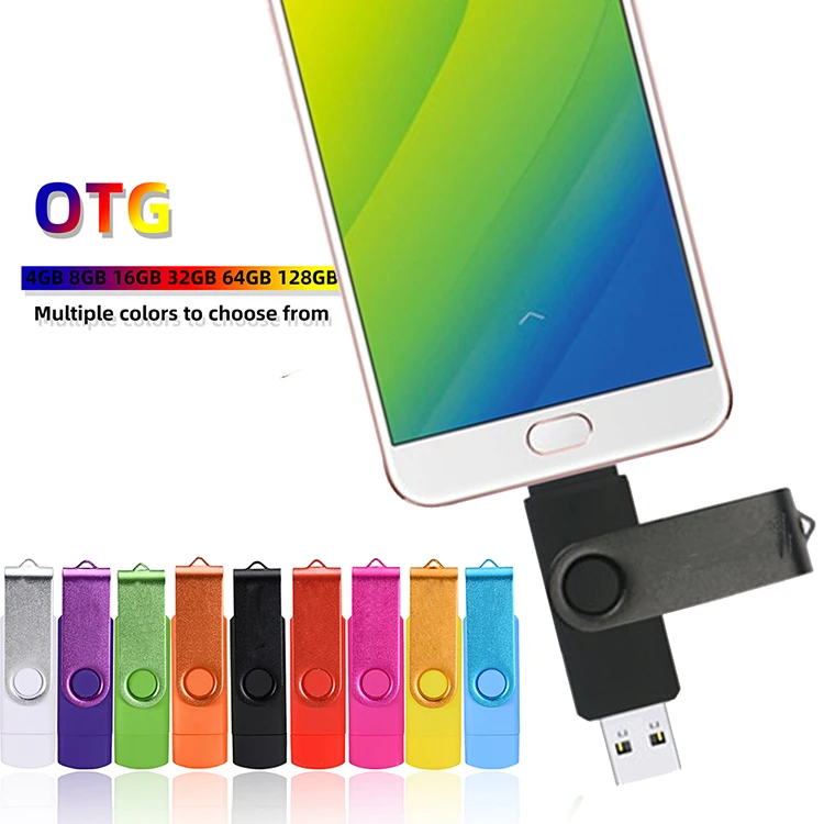 Customs Metal twist  2 In 1 OTG 2.0 Pendrive 64GB High Quality Type C Usb Flash Drive 4GB 8GB 16GB 32GB customs logo