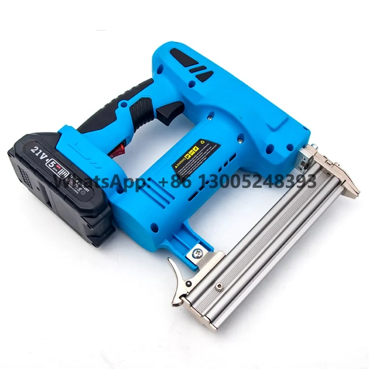 21V Brushless Electric Staple Gun Cordless Brad Shooting Nail Guns Nailing Machine Portable Framing Nailer Woodworking Tools