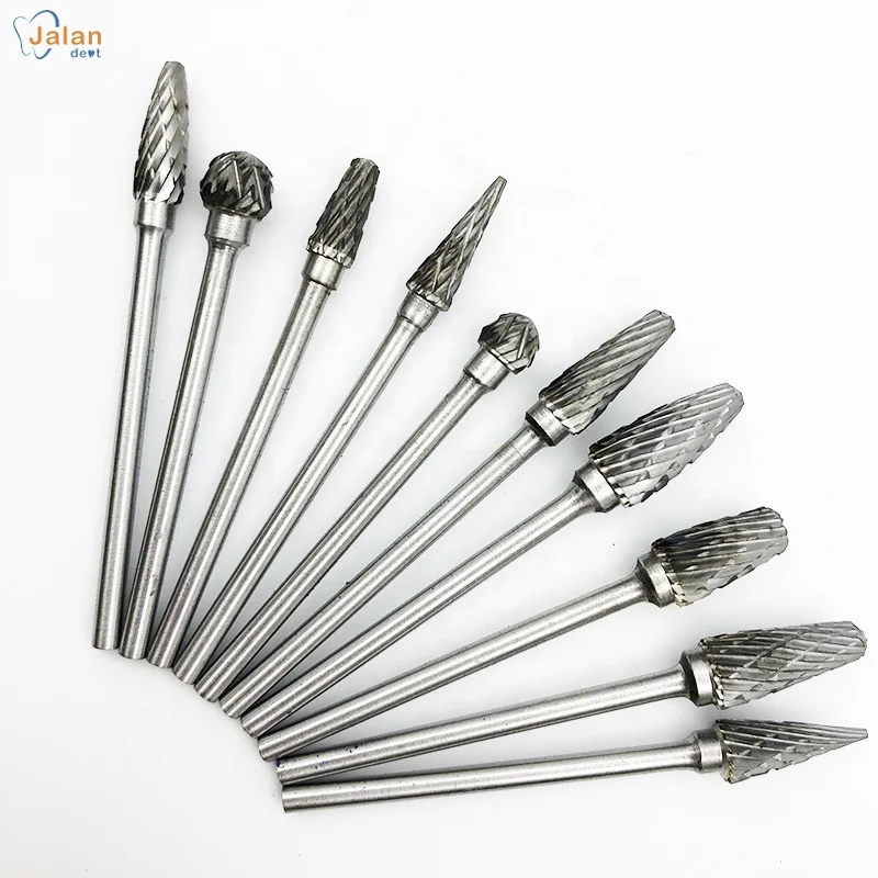 Polished Tools Dental Carbide Cutter Grinding 10 Pcs Tungsten Carbide Burs