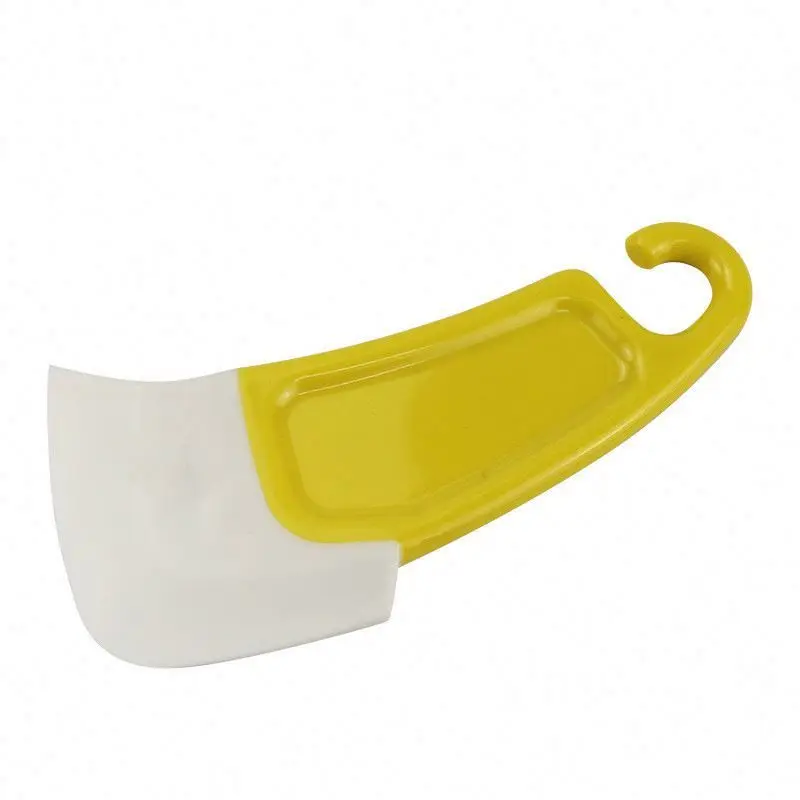 Non Stick Kitchen Scraper Pan Rubber Cleaning Spatula Pot Cleaning Tool with Plastic Handle Silicone Dish Cleaning Scraper