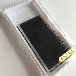 Free sample Russian eyelash extensions 0.03 0.05  d curl eyelash extensions 8-25MM mixed lash tray J B C D U M cashmere lashes