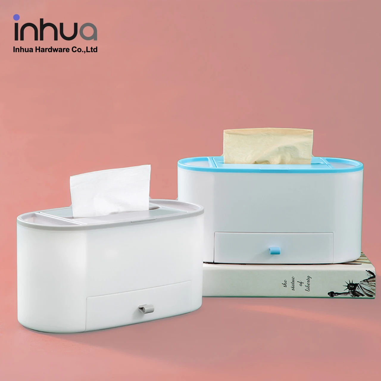 
Factory direct fashion simple storage tissue box household ABS tissue box desktop storage paper towel box 