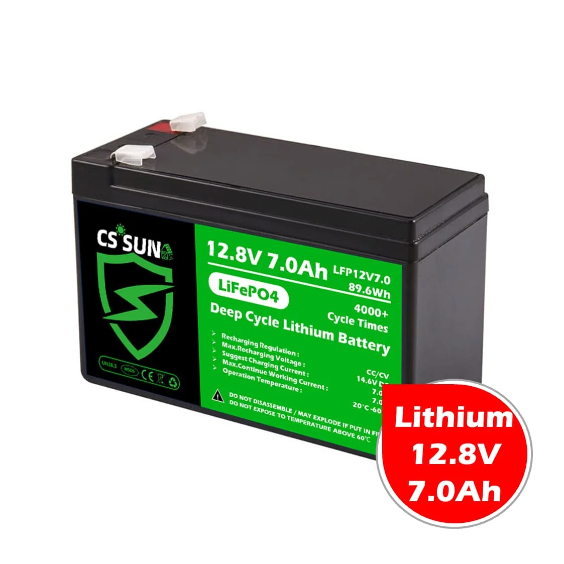 CSSUN 12V7Ah Аккумулятор LiFePO4 одобренный для систем хранения солнечной энергии грузовиков и домашнего использования оптовая продажа