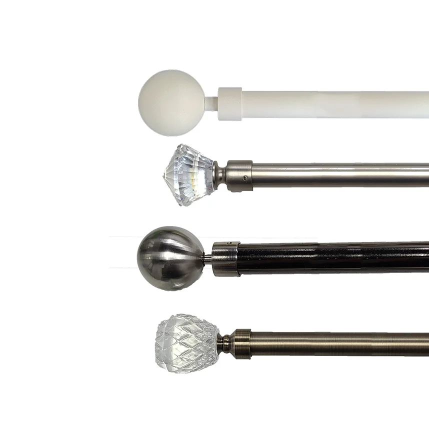 Heavy duty 28/25/22/20/19/16mm metal Multiple color curtain rod pole