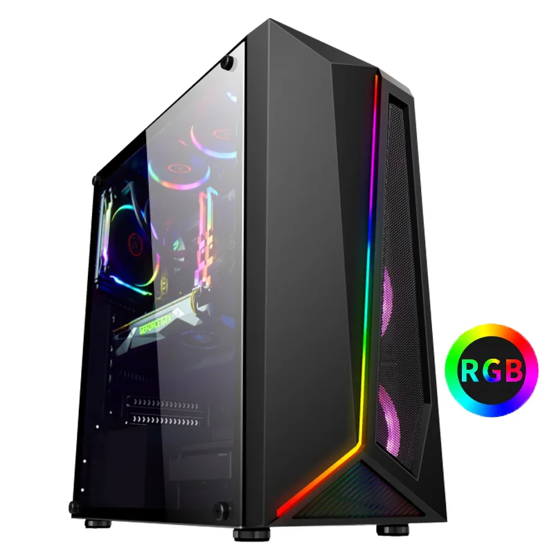 Computer Cases Towers Hot Sales Computadora Mid Tower Atx Rgb Gabinete Gaming Computer Cases &amp Towers