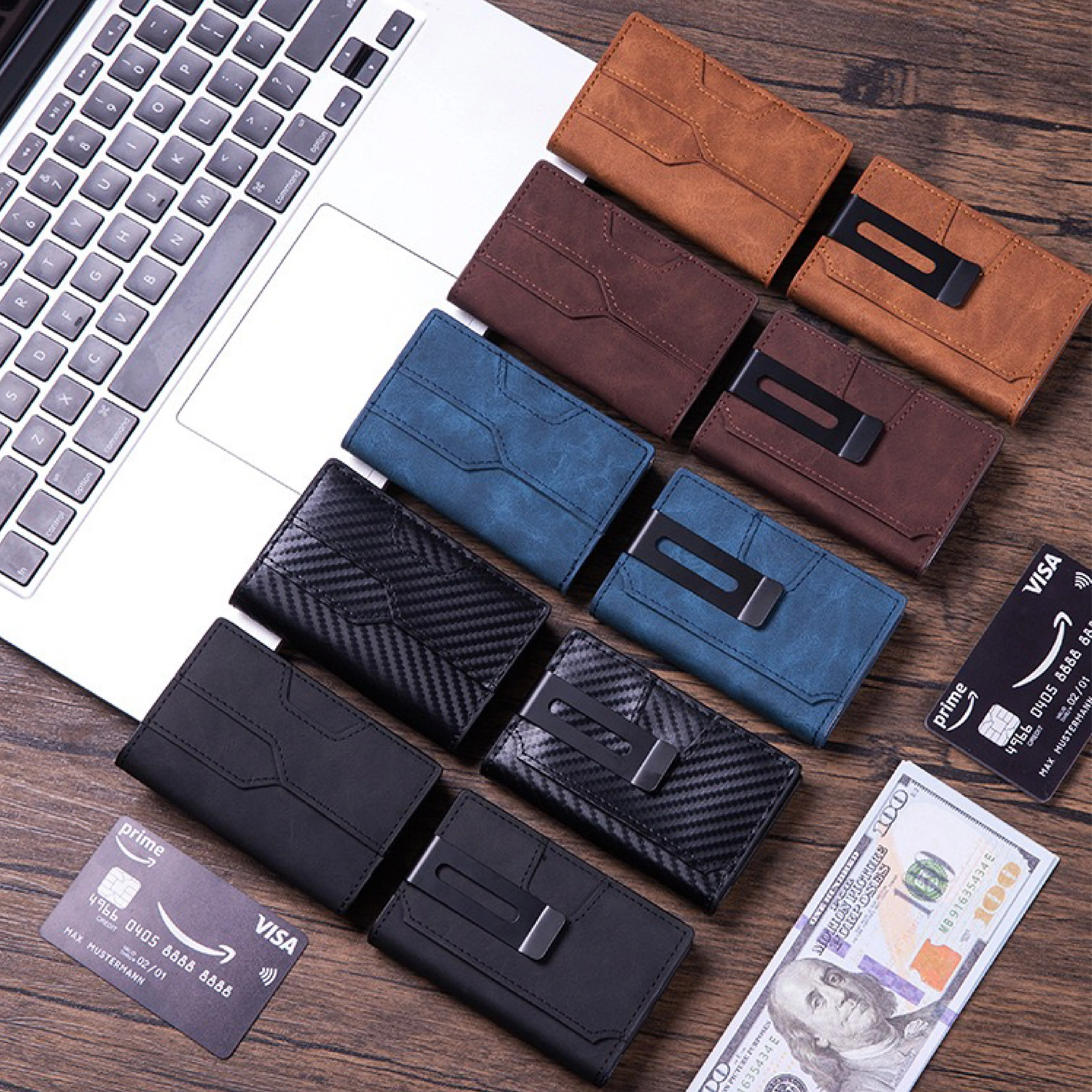 Металлический кошелек с логотипом RFID Противоугонный Чехол для карт