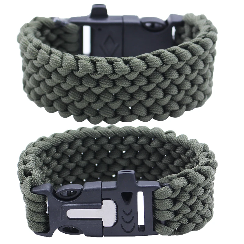 
Military Extra Wide Rope Braided Paracord Bracelet for Climbing Hiking 