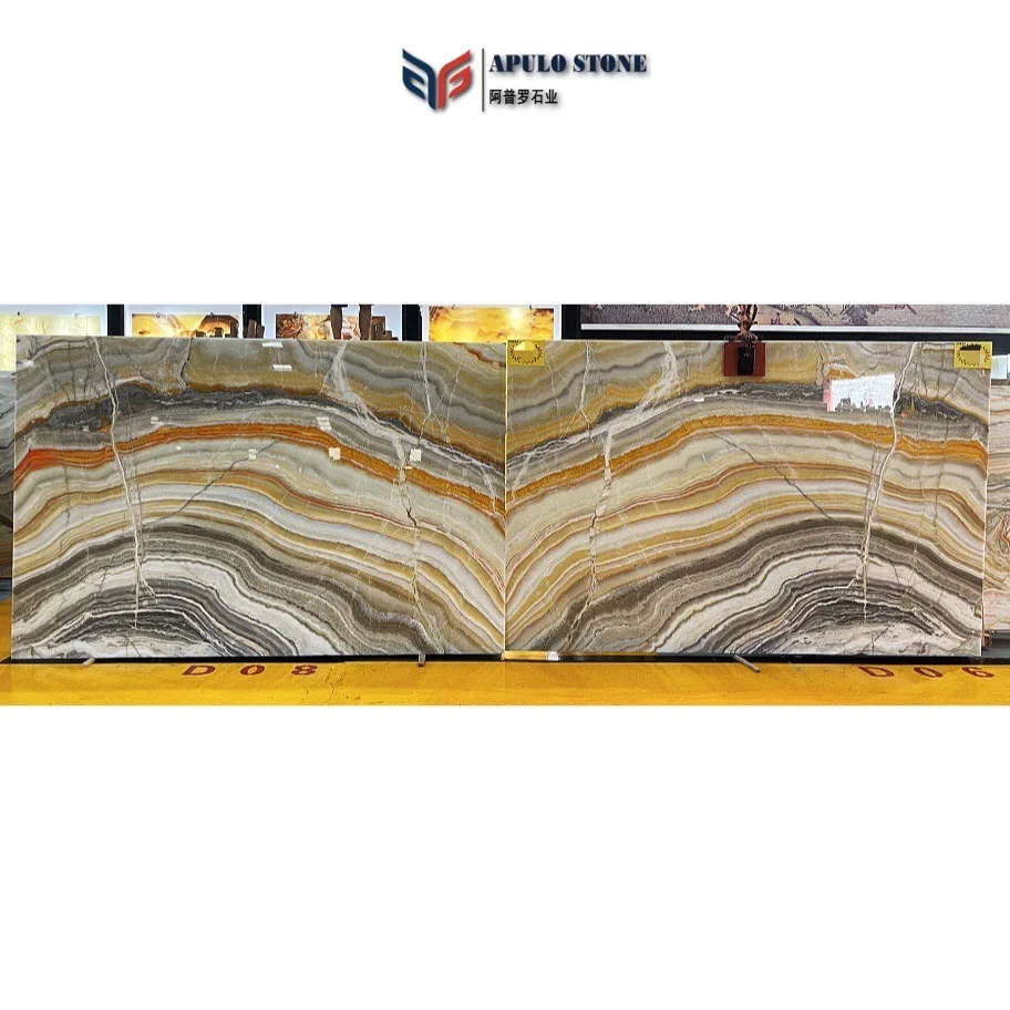 Free sample Competitive Price Onyx Stone Veneer Book Match Colorful Onyx Slab Flooring Tile Backlit Rainbow Onyx Stone