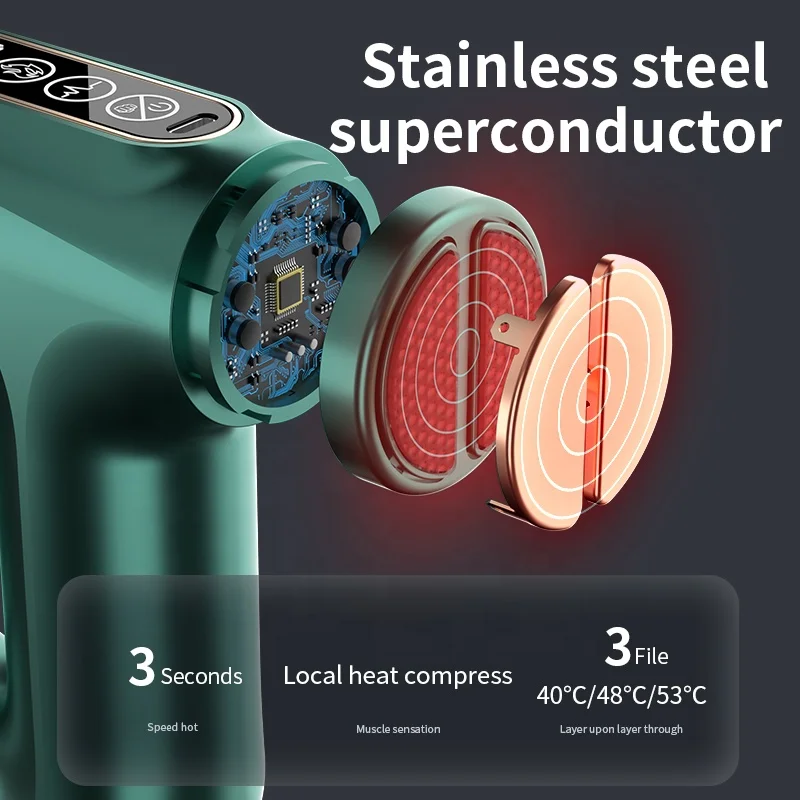 Massage gun triangle with charging dock rotating sport massager deep tissue percussion muscle massage gun for athletes