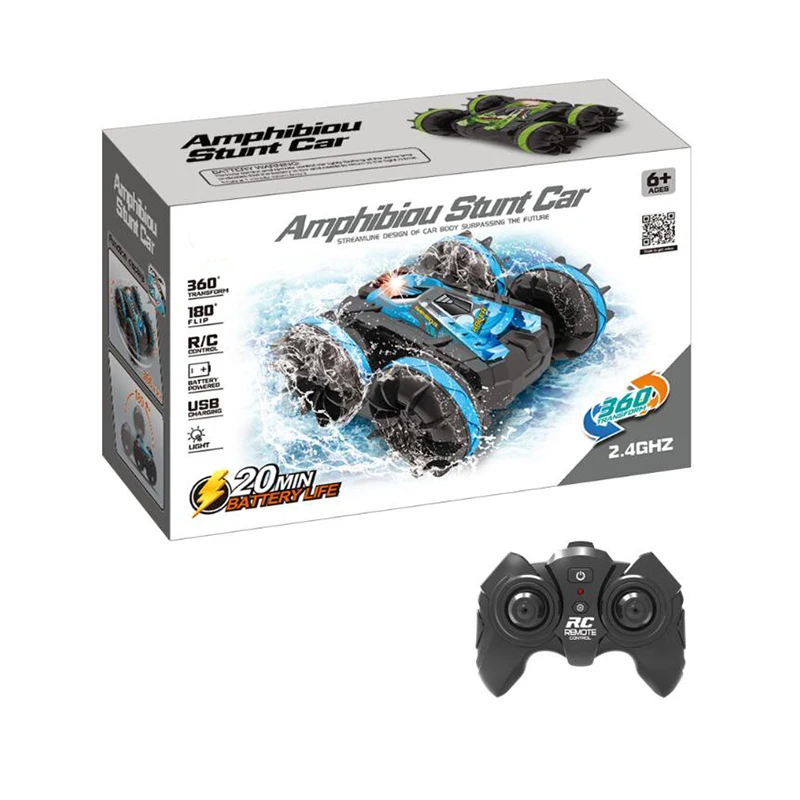 2022 new rc cars amphibious stunt car 360 degree rotating waterproof racing toy rc car adult