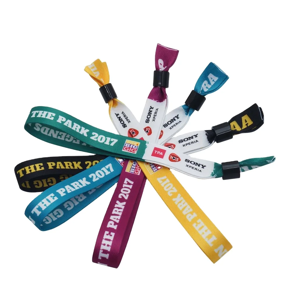 Оптовая продажа на заказ дизайн логотипа сублимационный браслет тканевый с полиэфирным браслетом