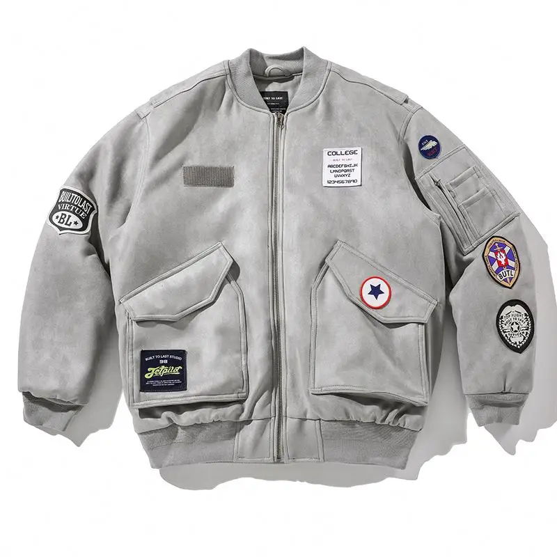 Jackets Winter Baseball Custom Cotton Aviation Letterman Padded F1 Nasa M65 Logo Patch Satin White Warm Mens Bomber Jacket