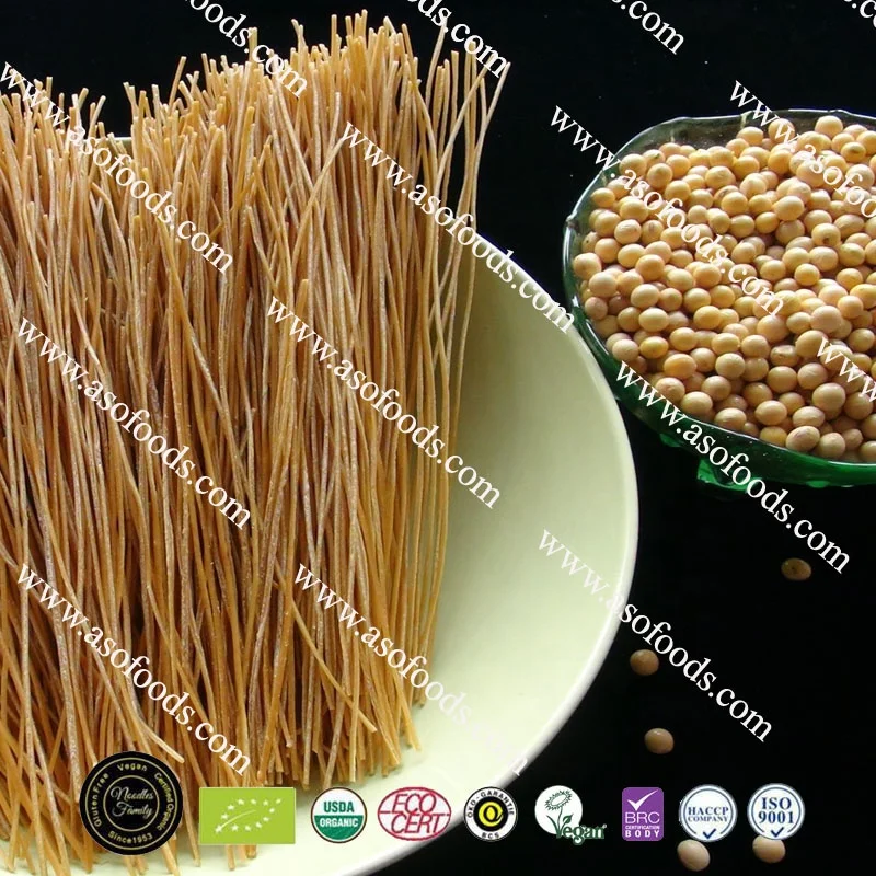 Organic Low Carb Legumes Soybean Pasta of Spaghetti and Fettuccine Gluten Ree BRC Vegan Low Carb Full Customization Hand Made