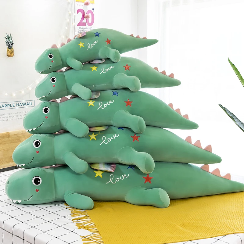 2021 latest model cute dino stuffed animal plush pillow dinosaur kids customized logo design dinosaur big plush toys