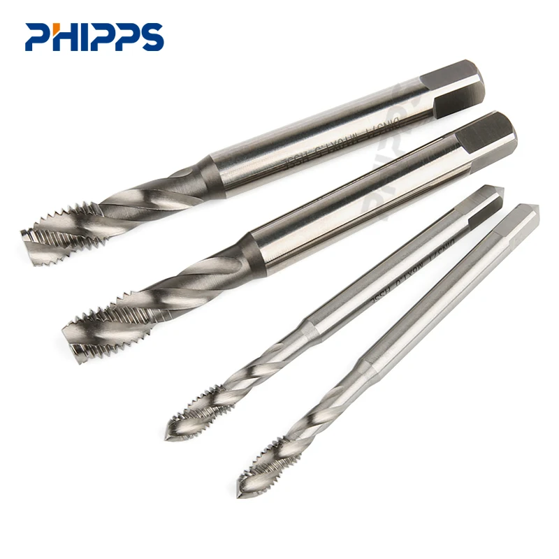 PHIPPS wholesale solid carbide taps DIN371 DIN376 M10*1.5 cutting straight spiral flute screw machine HSSE tap