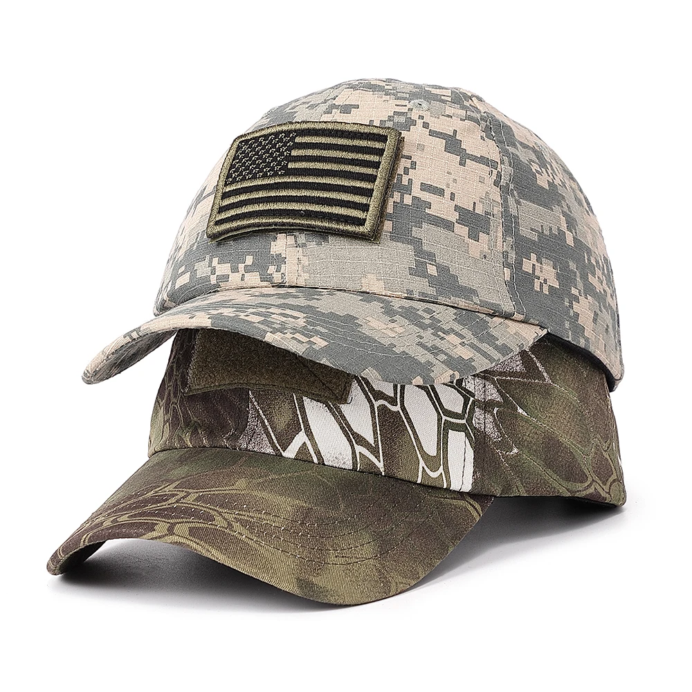 Fashion Customized Logo Flag Patch Baseball Casquette Hat Outdoor Hunting 6 Panel Outdoor Tactical Hats