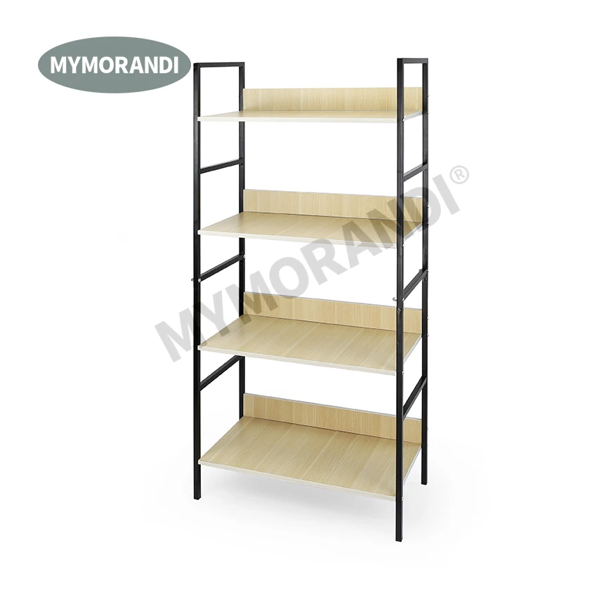 Modern Multi-functional 4 tier Ladder Shelves Kitchen and Living Room Bookcase Metal Shelving Rack
