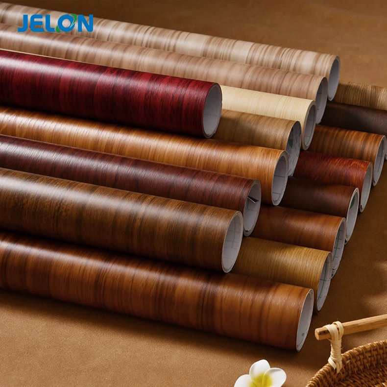 Amazon Hot Sale Pvc Modern Gain Design Wood Grain Self Adhesive Film For Home