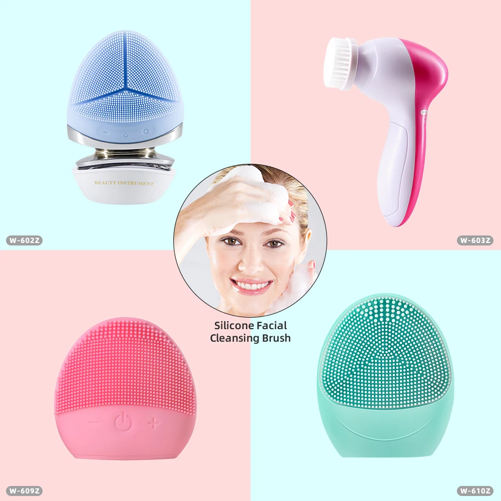 
 Силиконовое очищающее устройство для лица, силиконовая щетка для лица, моющее средство для лица, sonic очищающее средство для лица   (1600275941426)