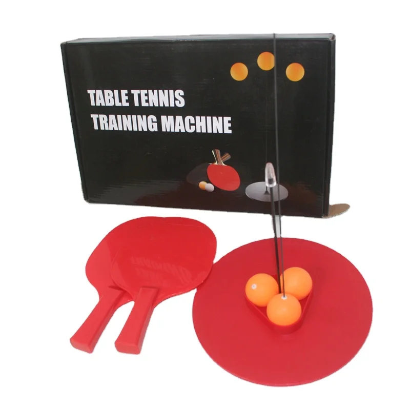 Elastic Soft Shaft Table Tennis Ball Trainer Set with Bats and Balls Family Training