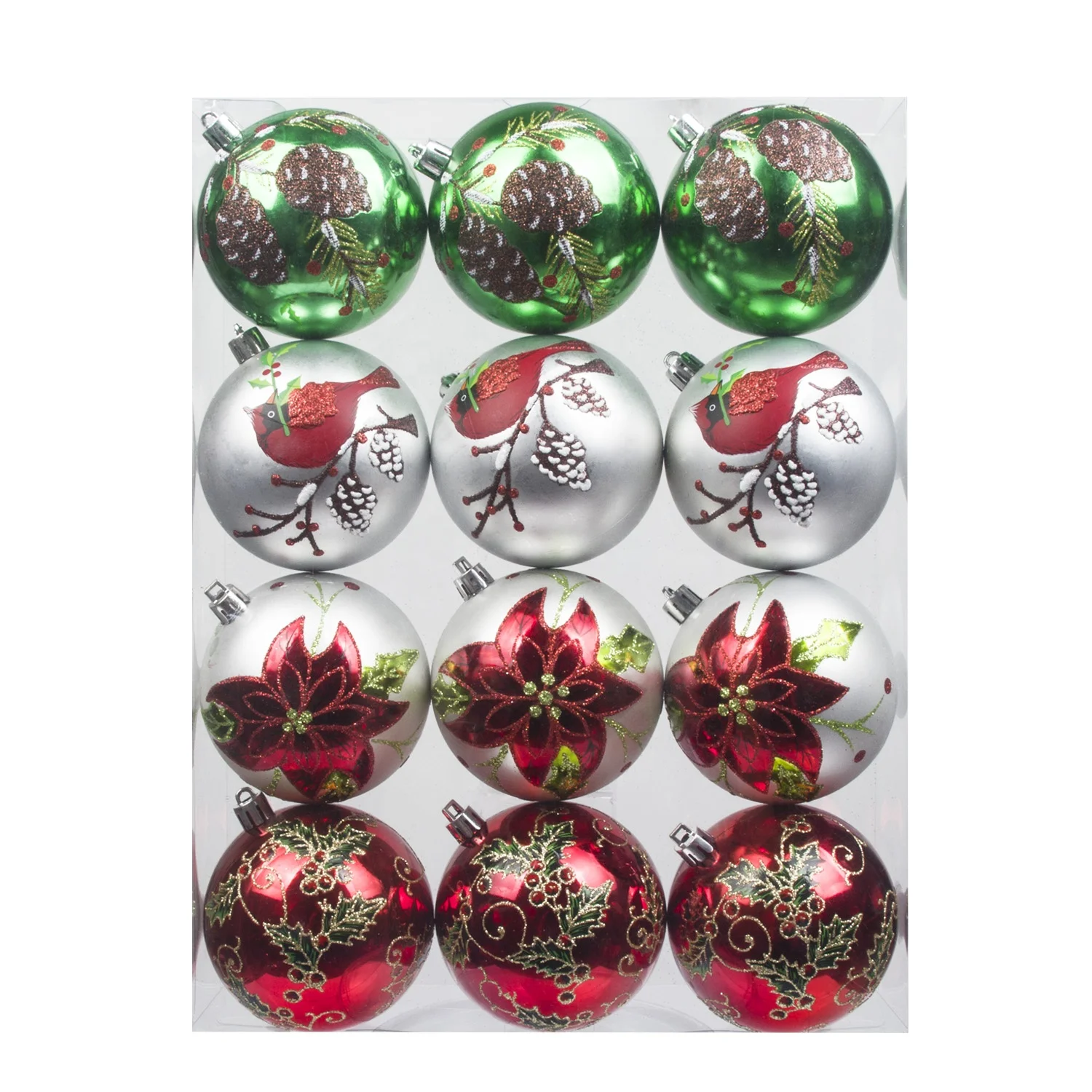 Cheap xmas tree ornament mix color 40mm 60mm 80mm 100mm glitter shiny matte blue plastic christmas ball