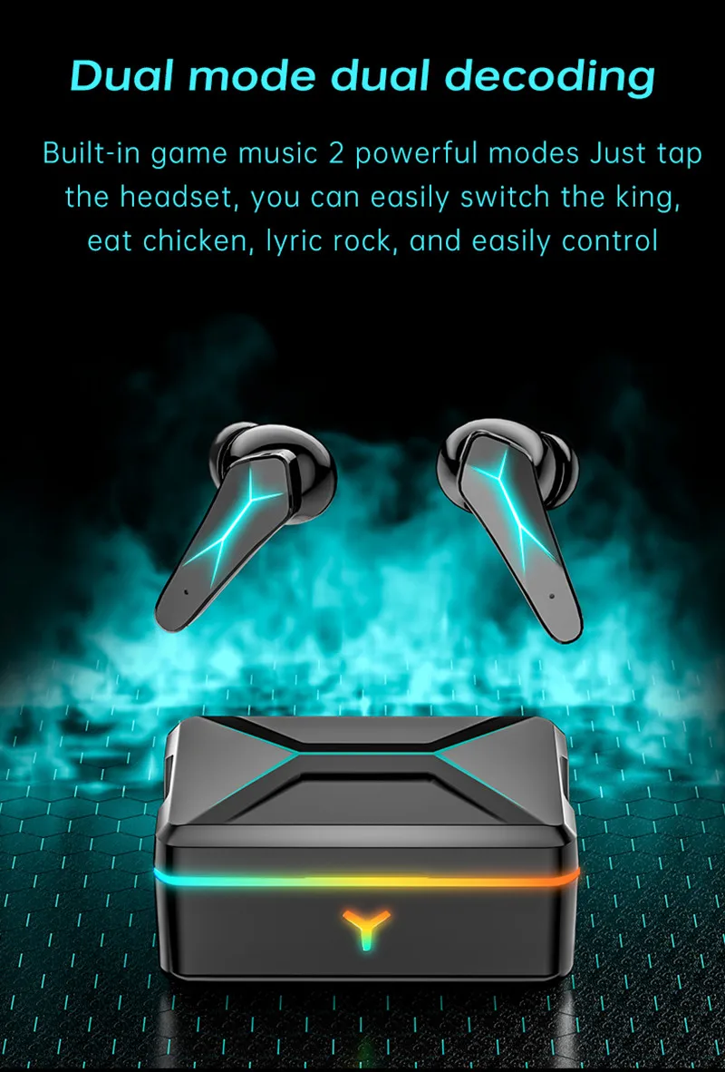 cheap anc tws active noise cancelling eradphones wireless gaming headphones x7