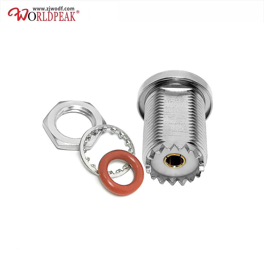 Bulkhead RF coaxial connector uhf jack SO-239 connector for rg174 cable