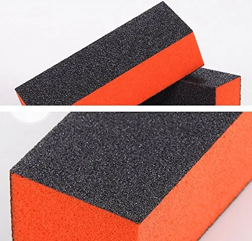 
Sanding Buffing Nail Polisher 4 Way Polish Buffer Buffing Block Nail Files Art Pedicure Manicure File(Black Red) 